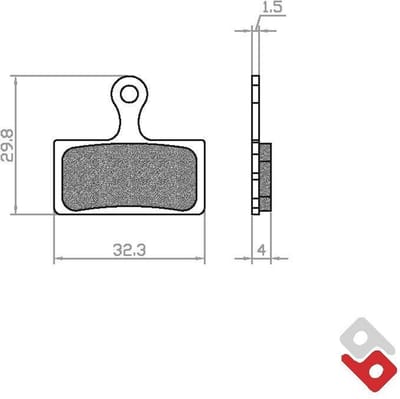 Remblokset brenta br122 knaap/rdt/don souris-capo fatbike (e-mark)