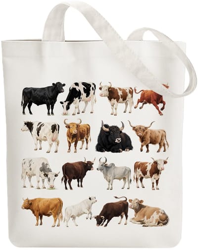 Canvas Tote Bag Leuke Herbruikbare Katoenen Tas voor Vrouwen, Duurzame en Opvouwbare Doek Schoudertassen met Rits Zakken voor Winkelen, Vakantie, Werk, Gym