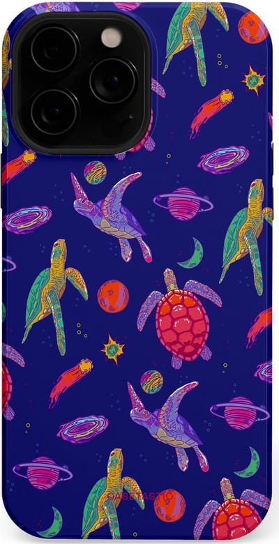 Casetastic Hoesje Geschikt voor Apple iPhone 13 Pro Max Magsafe - Stijlvolle Beschermende Duo-layer Case - Kosmische schildpad