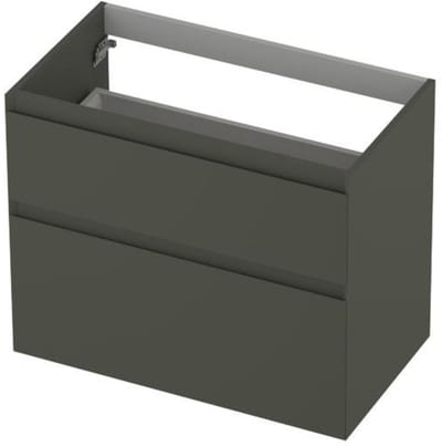INK - Onderkast 2 Laden Greeploos Gelakt 45gr A-symmetrisch - 800x450x650 Mm - Mat Beton Groen
