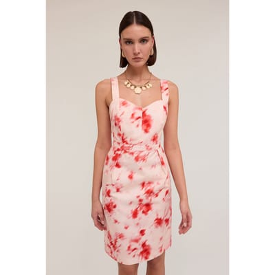 Motivi Chinè Pattern Bustier Dress Red Maat: 32 | Mini Jurken Outlet | Dames | Rood