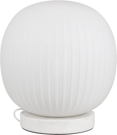 OSRAM DECOR Glazen Lantaarn Tafellamp E27, 310mm, Wit, Marmer/Metaal/Glas, Textielkabel