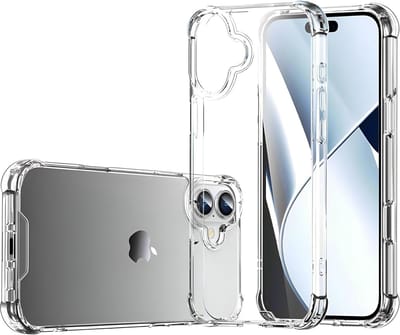 Schokbestendig Hoesje KKG - Crystal Clear Back Cover Geschikt voor: Apple iPhone 16 | Transparante achterkant PC & TPU Bumper