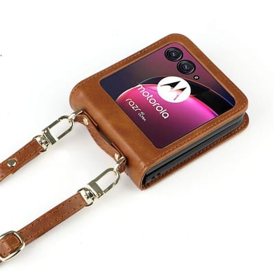 Portemonnee Crossbody Lanyard Telefoonhoes voor Motorola Moto Razr 40 Ultra Moto Razr Plus Kaarthouder Leren Beschermhoes Moto Razr 40 Ultra