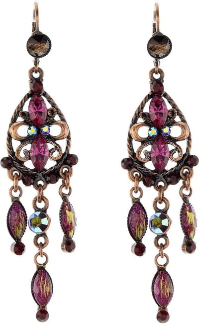 Behave - Oorhangers rosékleur fuchsia - Vintage glamour voor avondlook