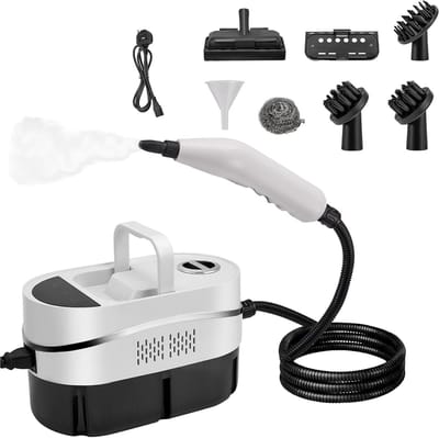 Stoomreiniger - Wit - 1200 ml - Draagbare Handstoomreiniger met 8 Accessoires - Voor Keuken en Meubels
