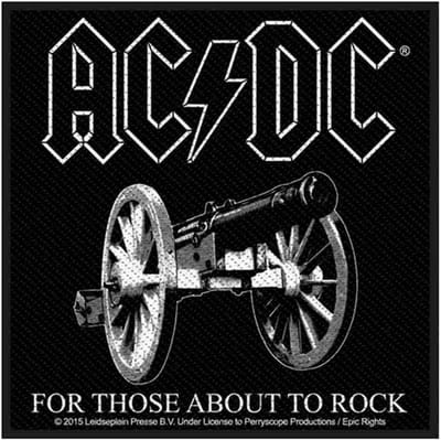 AC/DC - For Those About To Rock Patch - Zwart