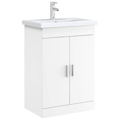 vidaXL - Badkamer - Onder - Het - Wastafel - Kast - Wit - 56 - x - 37,5 - x - 81 - cm