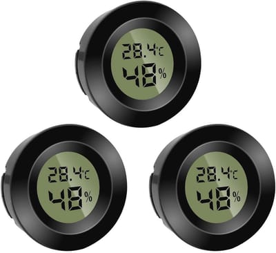 Mini Hygrometer en Thermometer Set - Luchtvochtigheidsmeter voor Binnen, Kantoor en Woonkamer - 3 Stuks