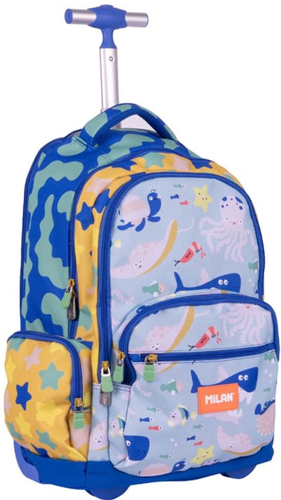 Milan Odyssey Special Series 6 Zip Rugzak Met Wielen 25l Blauw Kinderen
