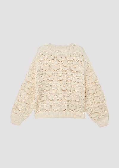 s.Oliver Pullover Offwhite Maat: 128/134 | Truien Outlet | kids | Ecru