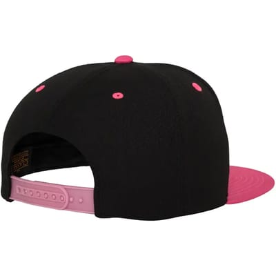FLEXFIT Classic snapbackpet in twee kleuren FL6089MT - BLACK / Neon Pink - One size
