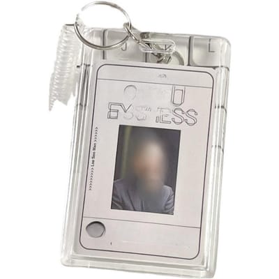 Fotokaarthouder Anti-verloren sleutelhanger 3 inch INS Transparante Idol Beschermhoes Tas Bus Kaarten Hoezen Benodigdheden