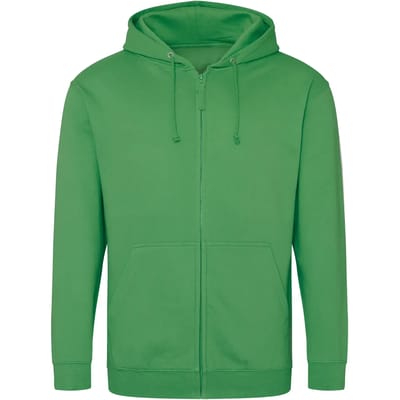 Vegan Hoodie met ritssluiting en capuchon Kelly Groen - M
