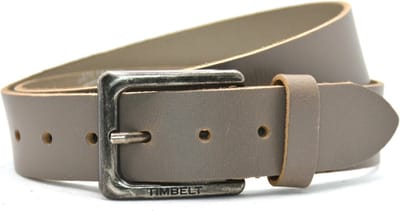 4cm grijze riem - jeans riem - grijs - 100% leder - Maat 85 - Totale lengte riem 100 cm