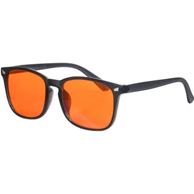 Lunettes Anti Lumière Bleue SHINU avec Verres Teintés Rouges Meilleur Sommeil Filtre Verre Rouge Lunettes Hommes Dames Verres Orange Jaune orange
