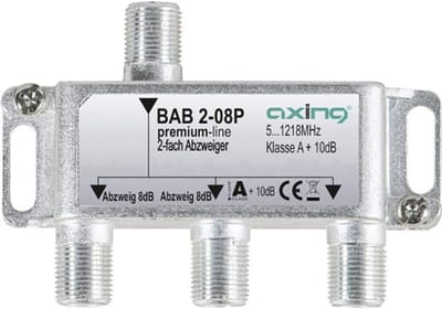 Aftakker Multimedia - Kabelverdeler Signaal - Signaal Verdelen - Breed Frequentiebereik - 16 dB Demping - Metaal