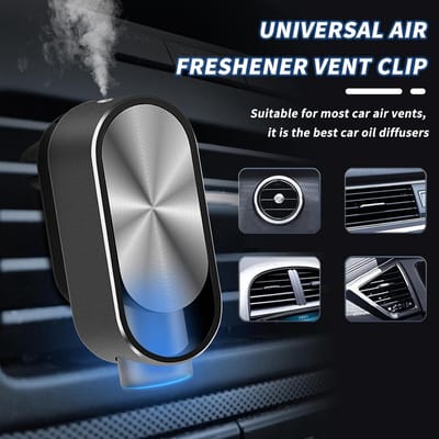 Langdurige Auto Luchtverfrisser Diffuser van Aluminium Legering, Verstelbare Ventilatieclips en Aangename Geuren voor een Frisse Rijdervaring