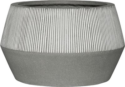 Pottery Pots - Plantenbak Harley Low S - Ø36cm x H21.5cm - Indoor en Outdoor - White stripe