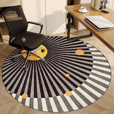 Bureaustoelonderlegger Rond - Vloerbeschermer Stoel - Kantoor Thuis - Beschermt Alle Vloeren - 100 cm Diameter - Zwart