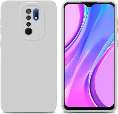 Cadorabo Hoesje geschikt voor Xiaomi RedMi 9 in FLUID WIT - Beschermhoes gemaakt van flexibel TPU silicone Cover Fluid Case