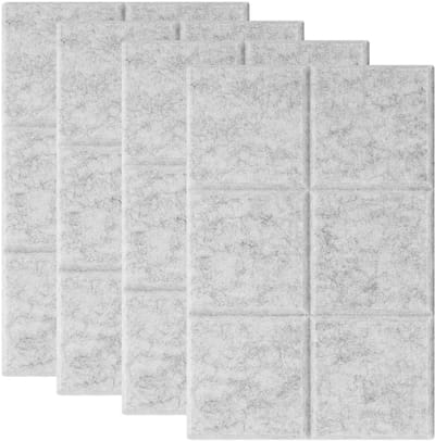 kurkwand, 4 stuks, viltplaten, viltplaten, prikbord, om te knutselen, voor het ophangen van foto's, displayborden, decoratie, dikte 1 cm, 30 x 20 cm (grijs)
