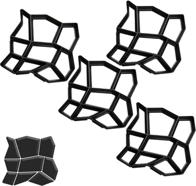 4pcs Tuinpad mal 43x43x4cm betonmal voor terras oprit tuinpad herbruikbaar