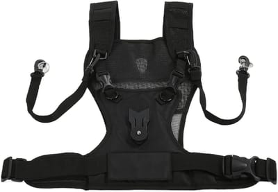 Dual Camera Belt - Nylon - Comfortable - Breathable - Multi Carrier - Chest Harness - Photography Vest - 28×20×8 - Dual Camera Harness - Chest