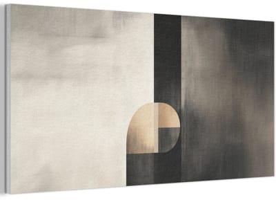 Akoestisch wandpaneel 80x40 cm - Vilt schilderij Vormen - Modern - Zwart - Akoestische panelen - Geluidsdempende wanddecoratie - Geluidsisolatie woonkamer - Muurdecoratie geluidspanelen