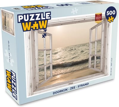 Puzzel Doorkijk - Zee - Strand - Legpuzzel - Puzzel 500 stukjes