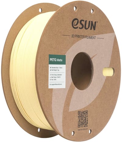 ESUN Matte PETG 2kg 3D-printfilamenten 1,75mm 1kg/rol Kosteneffectieve matte afwerking, instapmodel 3D-printmateriaal geschikt voor buitengebruik, snelle levering