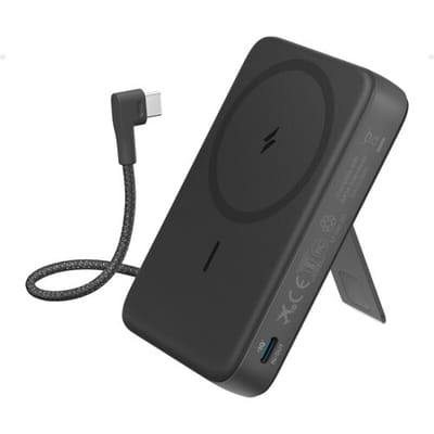 Anker 10K magnetische powerbank met ingebouwde USB-C-datakabel zwart