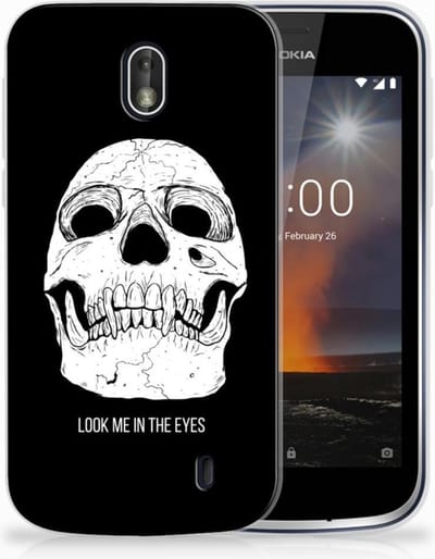 Silicone Back Case Nokia 1 Skull Eyes