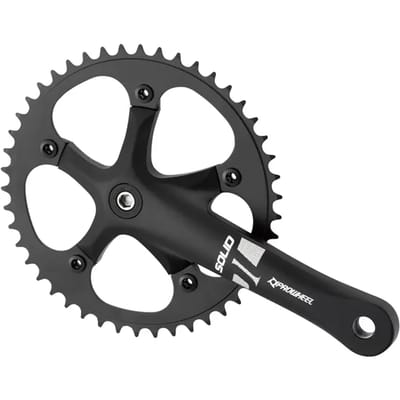 Prowheel Solid Crankstel Zwart 170 mm / 48t