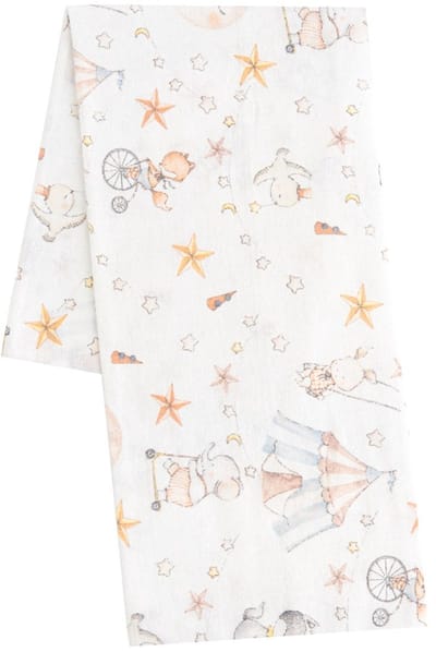 New Baby flanel babyluier 70x80 cm circus print - Hydrofiele luier