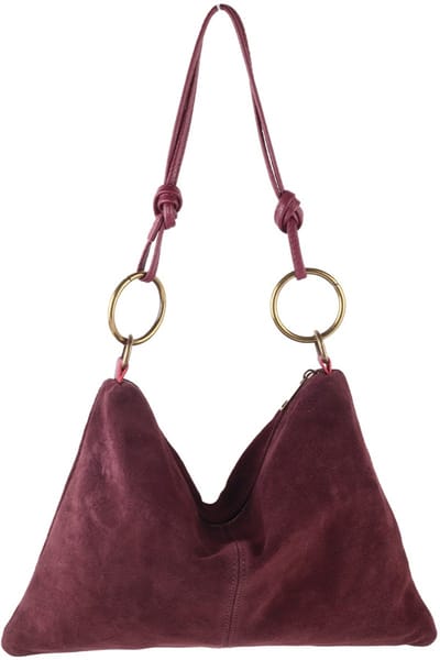 Giuliano lederen suede schoudertas Eveis - Made in Italy - Dames - Suede - Bordeaux
