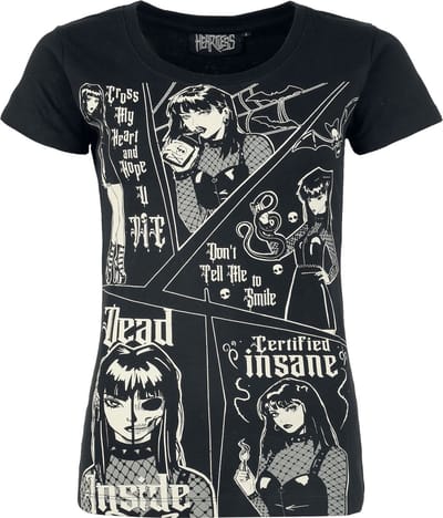 Heartless Certified Insane Dames T-shirt - zwart - S