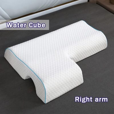 Traagschuim Kussen Anti Handdruk Kussen voor Koppels Knuffelen Slaapkussen voor Rugslapers en Zijslapers langzame terugvering makkelijk wasbaar 65x49x11cm white