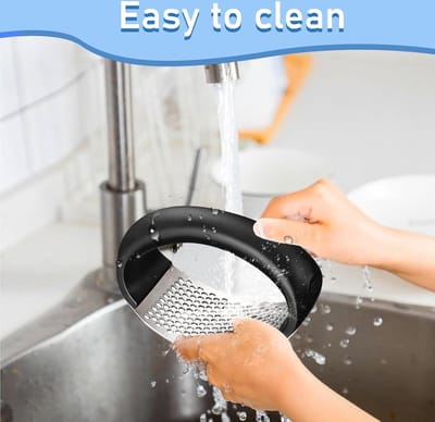 Nieuwe Roestvrij Staal Rocker Knoflookpers - Draagbare Knoflook Crusher Masher - Innovatief Handmatig Ontwerp - Vaatwasmachinebestendig - Hoge Knoflookbeker - 2024