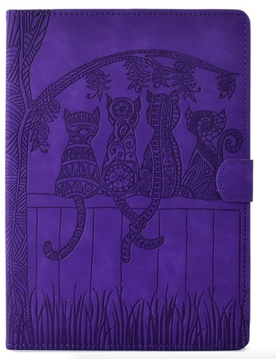 Bescherm-Etui Hoes Map geschikt voor Samsung Galaxy Tab A11 Plus - A9 Plus - 11" - Cartoon Cats - Paars