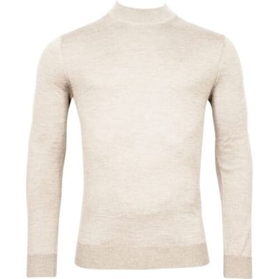 Thomas Maine Trui Turtleneck Single Knit Natural / male