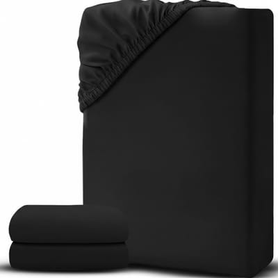 MKSS® Matrasovertrek 160x200 - Hoeslaken - Matrashoes - Super Zacht - Zwart