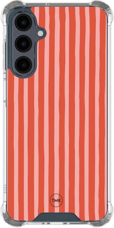 Shockproof hoesje geschikt voor Samsung Galaxy A16 - Streepjes - Schokbestendig - Verhoogde randen - TPU case - Extra Sterke Back Cover - Gestreept - Transparant, Multi