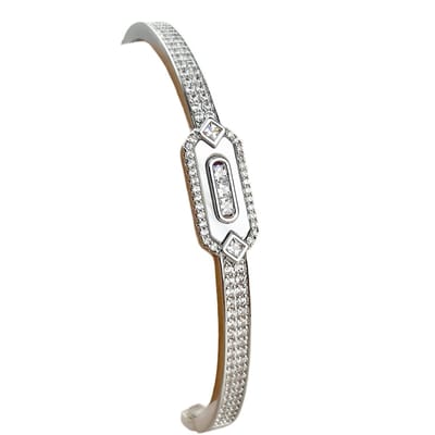 Nacreous Diamond Bracelet White Gold