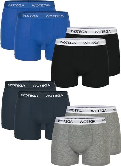 WOTEGA Heren Boxershort Joe – Slim Fit – Katoen Stretch – Multicolor – 8-pack