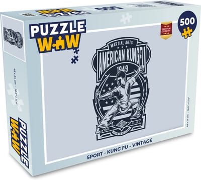 Puzzel Sport - Kung fu - Vintage - Legpuzzel - Puzzel 500 stukjes