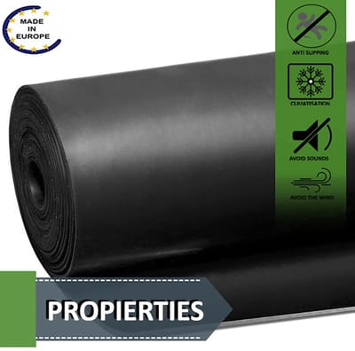 Multifunctionele Rubberplaat 10 cm x 1 m - Anti-slip, Duurzaam en Weerbestendig