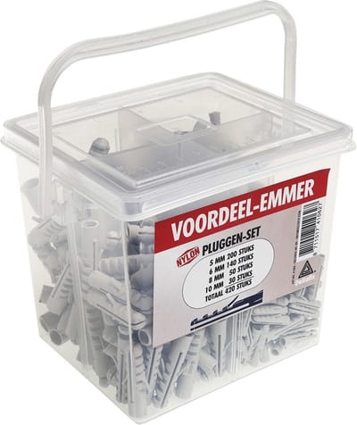 Deltafix Voordeel-emmer Nylon Pluggen Set 420 Stuks