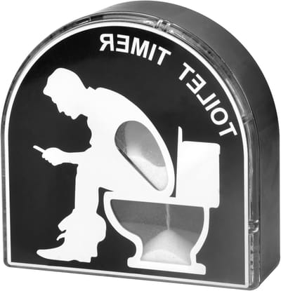 Creatieve Zandloper Timer voor het Toilet - Uurglas Decoratie voor Kinderen, Tuin en Thuis - Perfect Cadeau voor Vader, Man of Verjaardag