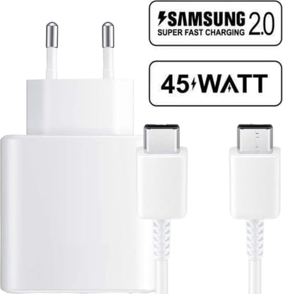 Usb-C Oplaadstekker + usb-C naar usb-C Oplader - 2 Meter - 45w - Super Fast Charging - Universele Thuislader - Usb-C - Adapter voor S24,S23,Note,S22, S21, S20, Tablet S7, Tablet S8
